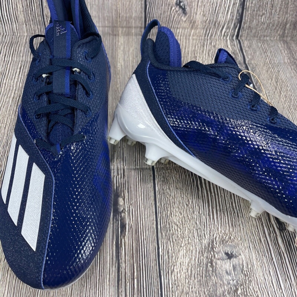 Adidas Adizero Scorch Football Cleats Navy Blue/White/Mystery Ink FX4250 - Picture 6 of 8